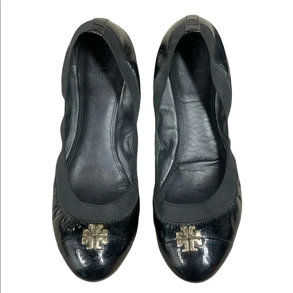 TORY BURCH Jolie Ballet Flat in Black size 8 M